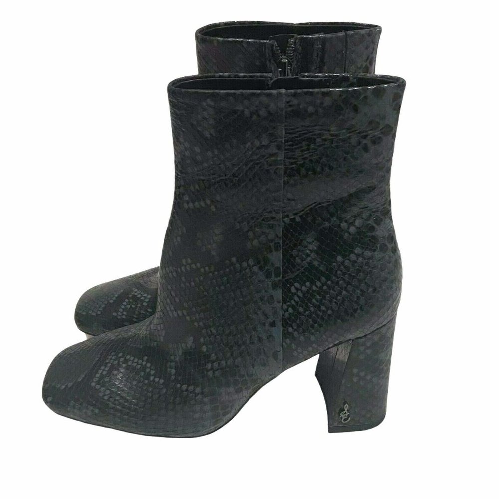 Sam Edelman Python Print Leather Booties,8 M,New,… - image 2